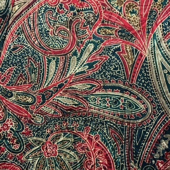 Vintage Victoria’s Secret paisley print robe red green gold OS - Picture 3 of 12